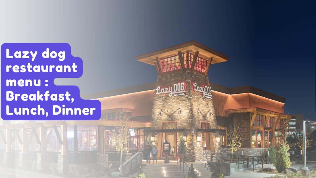 Lazy dog restaurant menu