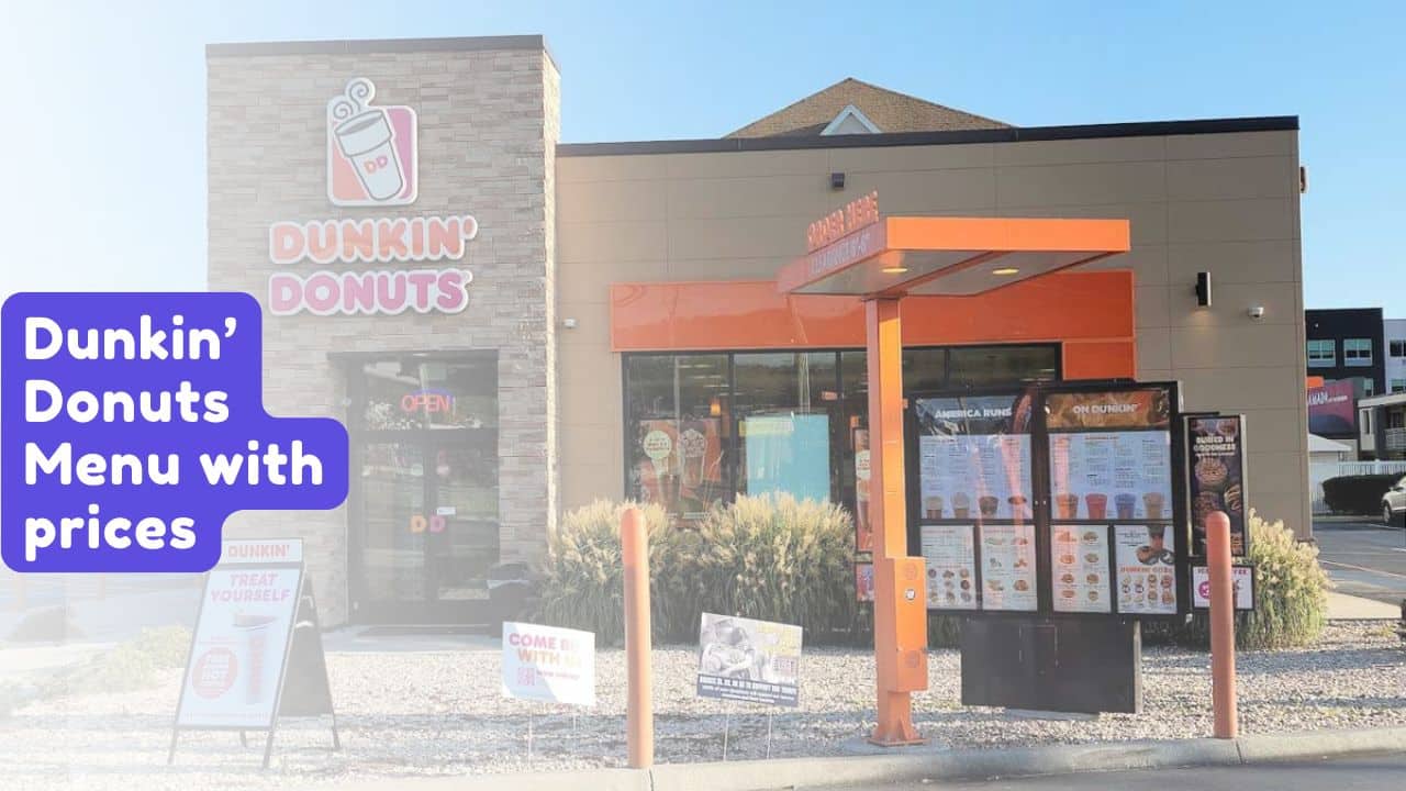 Dunkin Donuts Menu with prices