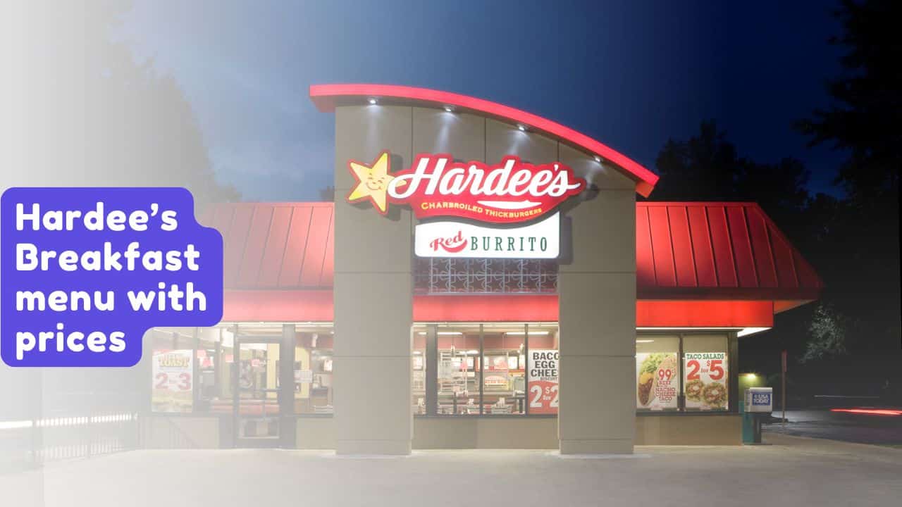 Hardee’s Breakfast menu with prices