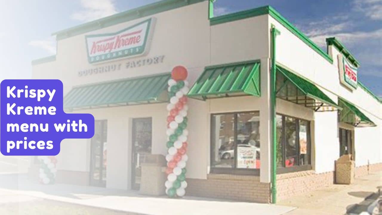 Krispy Kreme menu with prices