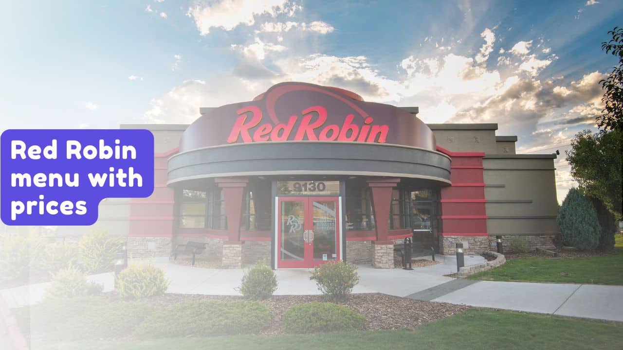 Red Robin menu with prices